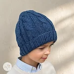 Hand knitted wool blend cable knit beanie kids rahecraft 1