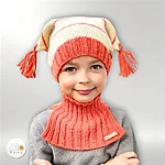 Hand knitted wool blend winter hat for kids reflective beanie rahecraft
