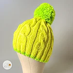 Neon green and yellow merino reflective winter hat rahecraft 1