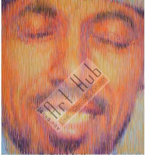 Sungazing. Muhamed. Acrylic on canvas, 75 X 75 CM, 2015