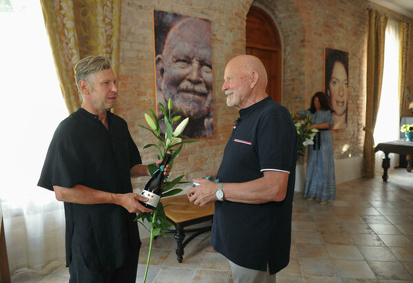 Composer Peteris Vasks and painter Ritums Ivanovs