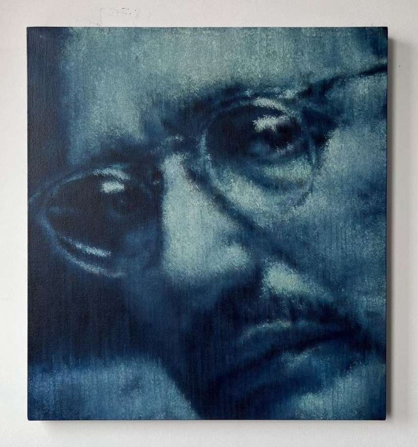 Ritums Ivanovs portrait of Mark Rothko, 80x73 cm, oil on canvas, 2023