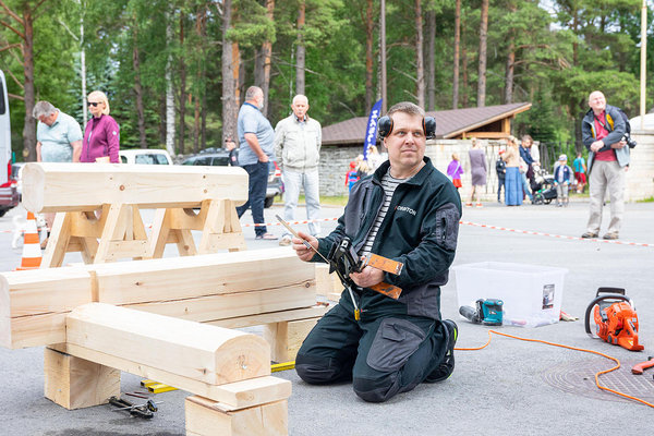 9th vocational competition of handcrafted log house builders and Day of Wooden Houses 2019. Photo: Taavi Sepp