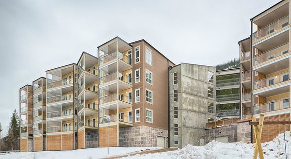 Timber frame modular apartment building in Norway. Foto: Harmet OÜ
