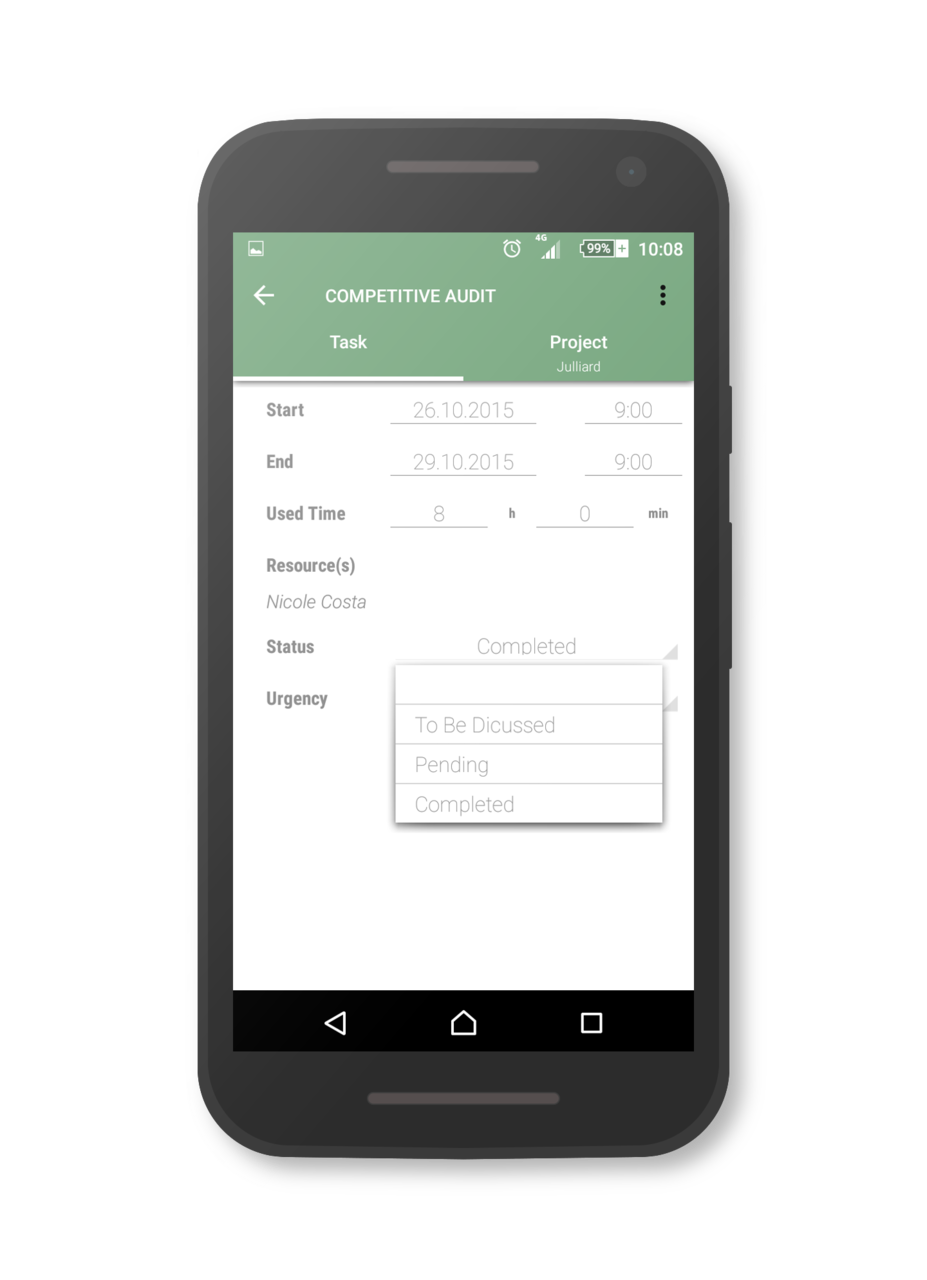 ganttic mobile app task dialog