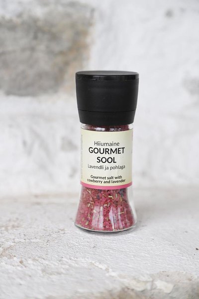 Gourmet sool lavendli ja pohlaga taaskasutatavas taaskasutatavas klaaspurgis