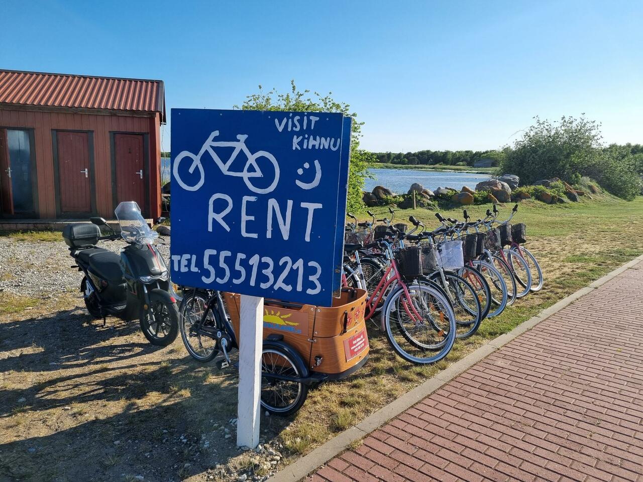 Esileht – Kihnu jalgrattalaenutus / Kihnu bicycle rent