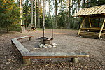 Noku campfire site - campfire ring with barbecue grill