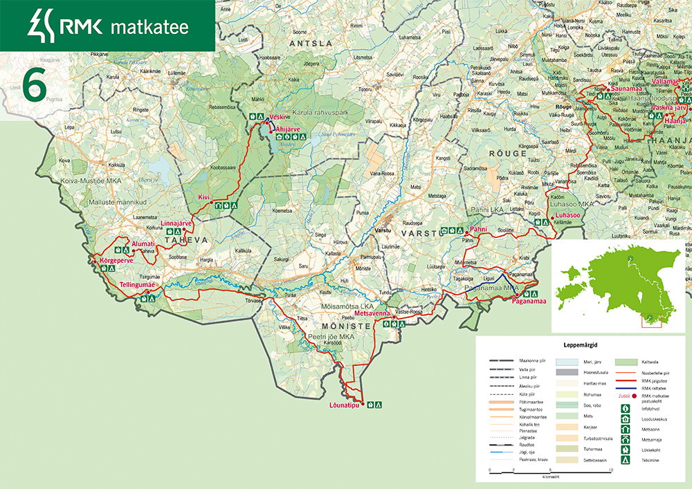 Matkatee AegviiduÄhijärve 628 km Loodusega koos RMK