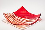 Fused glass plate STRIPED 