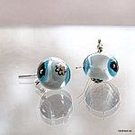Murano glass bead earrings