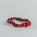 Multiple-shaped glass beads on elastic cord for maximum flexibility. Each bead is unique