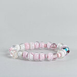 Hand made pink glass beaded bracelet 15 EUR