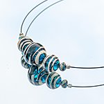 Necklaces with lamworking glass beads