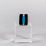 Klaasiga sõrmus, must sinise triibuga 20 EUR