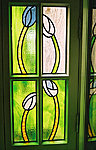 Stained glass window, bathroom in private appartment, Old Town Tallinn. Valev Sein