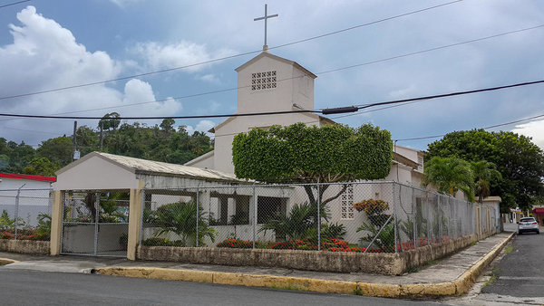 A church in the parish of Miches in the Dominican Republic