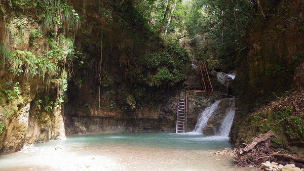The last of the 27 waterfalls at Damajagua