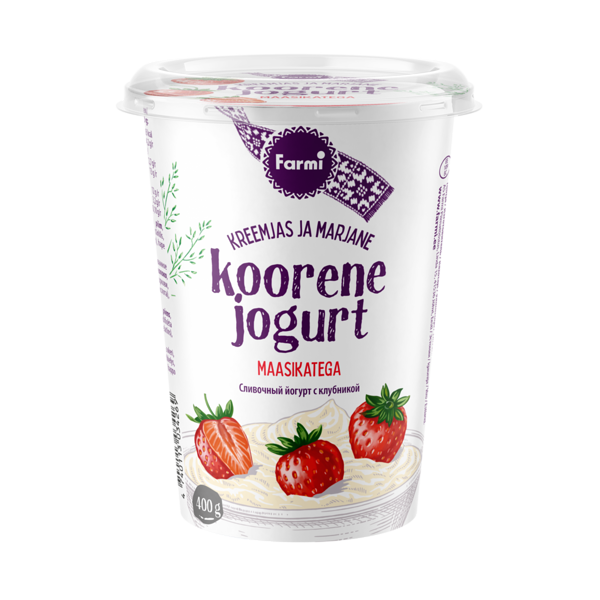 Creamy strawberry yoghurt  