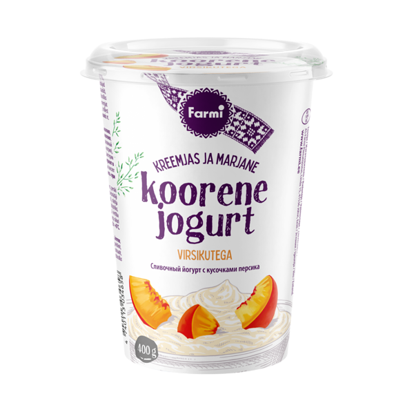 Creamy peach yoghurt 