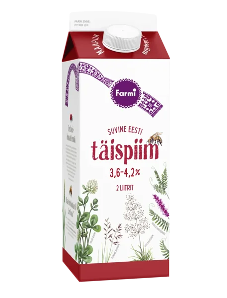 FARMI Пастеризованное цельное молоко, жирность 3,6-4,2%/
