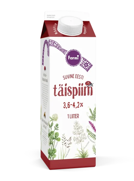 FARMI Пастеризованное цельное молоко, жирность 3,6-4,2%