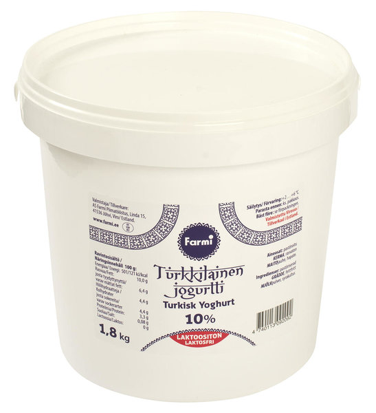 Turkish yoghurt 10%. Lactose free