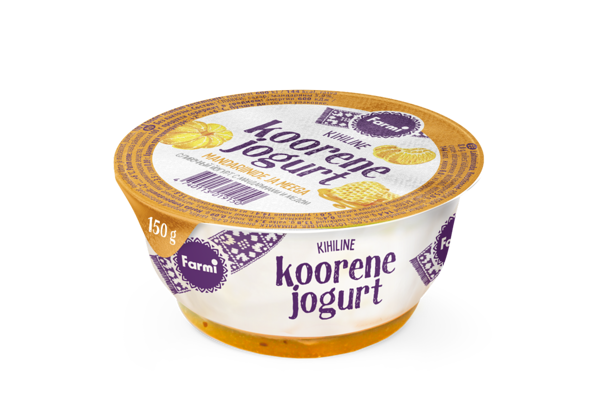 Creamy Yoghurt with mandarines and blossom honey. Lactose free
