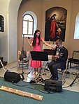 Marilin Kongo ja Kusti Lemba (kitarril) kontsert Vainupea kabelis / foto: Mario Luik