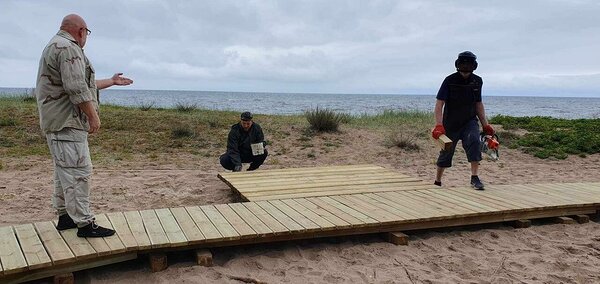 Suureliiva ranna uue laudtee ehitamine 2023 / pilt: Valdek Haugas