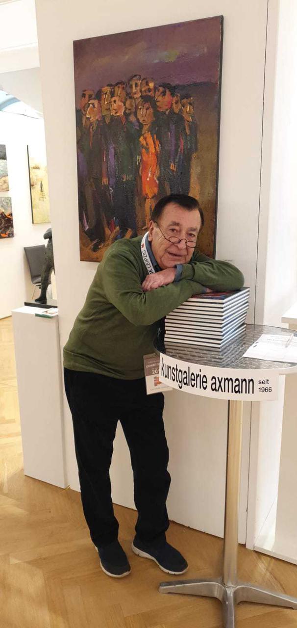 Galerist Axmann aus Berlin auf der Kunstmesse Leipzig 2019 - unbedingt hingehen. Die Galerie zeigt tolle Sachen!