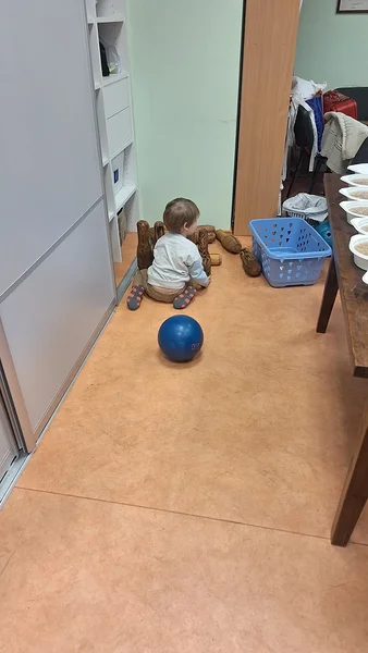 Rein mängib keeglit, kuni vanaema laudu katab