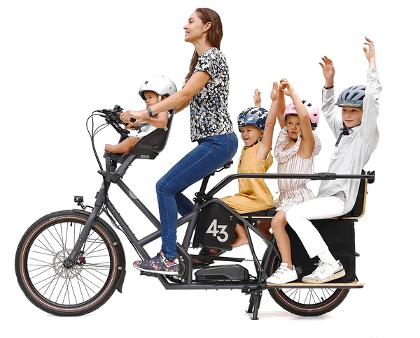 bike 43 lastenrad mit 4 kindern