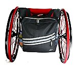 Wheelchair backpack reflective stripes