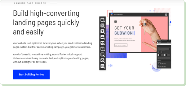 Unbounce - landing page builder