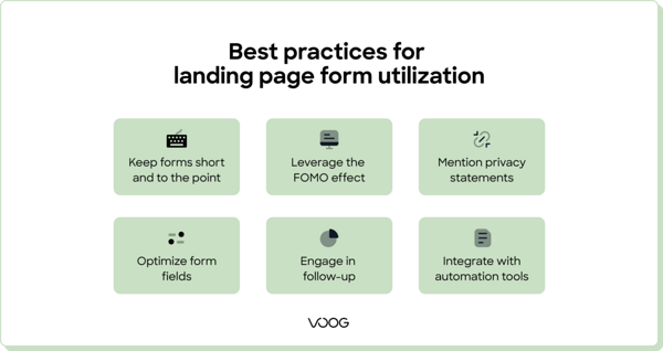 Best practices for landing page utilization