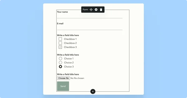 Example of a contact form.