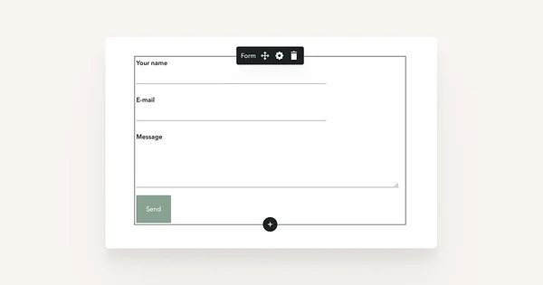 'Form' content area.