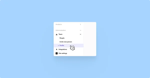 Cursor on 'Profile' in menu.
