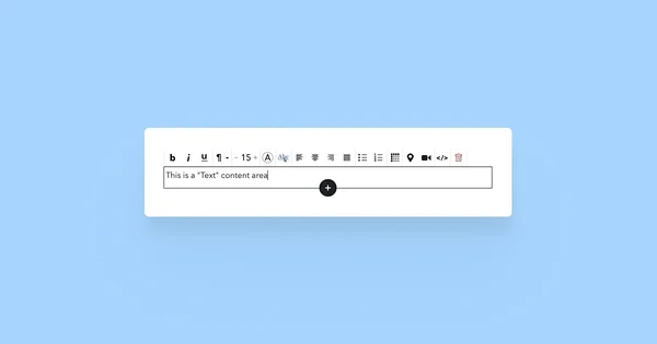 'Text' content area.