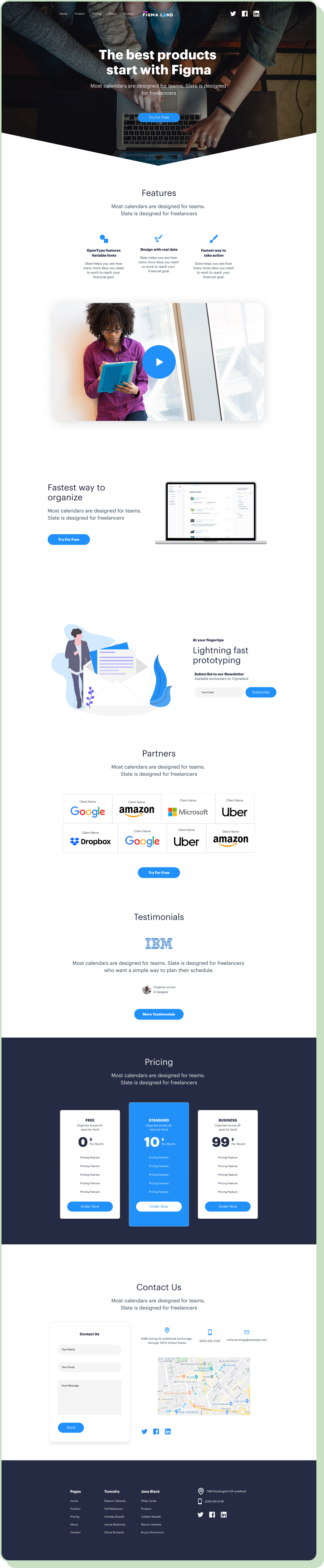 Landing page sample