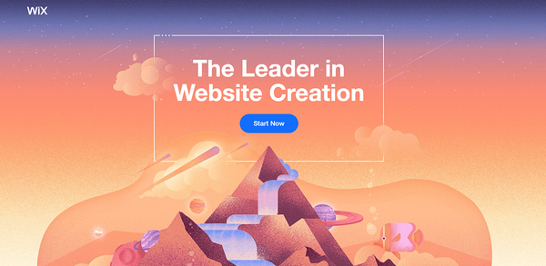 Example of landing page illustration from Wix
