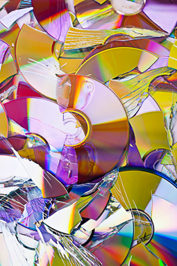 Broken compact discs
