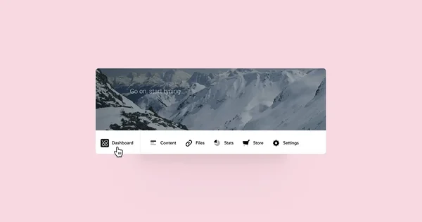 Dashboard button on the menu bar in the bottom left corner.