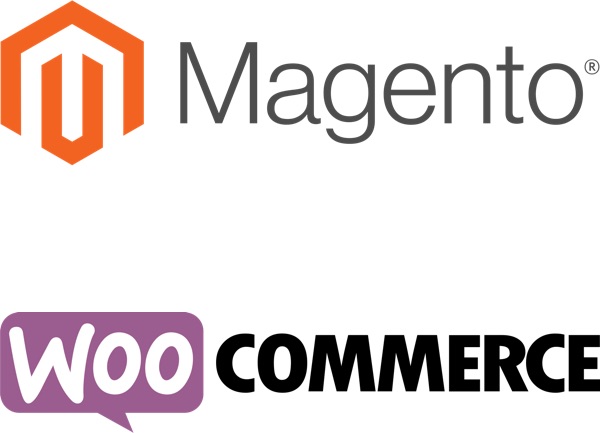magento and woocomerce logo