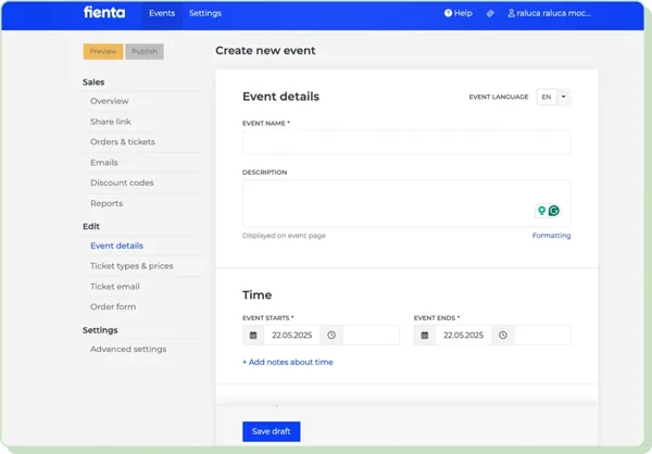 Fienta: Event ticketing SaaS platform