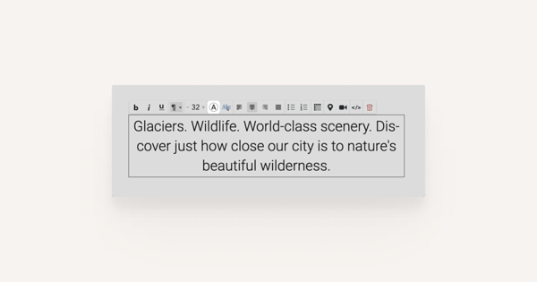 Hightlighted section of the colouring tool on the text toolbar