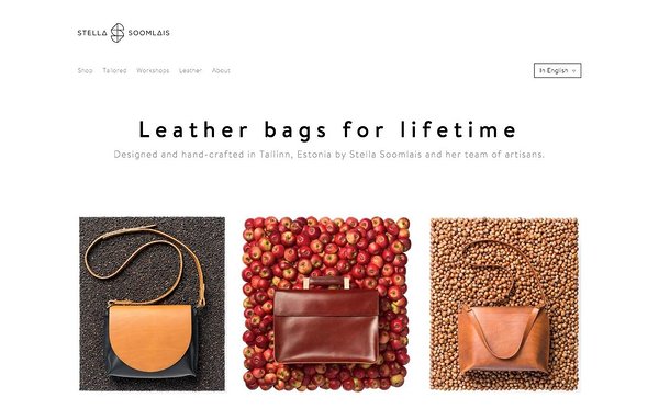 3 leather bags from Stella Soomlais