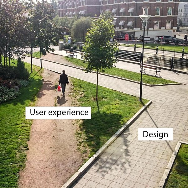 The garden metaphor: difference between design  and user experience