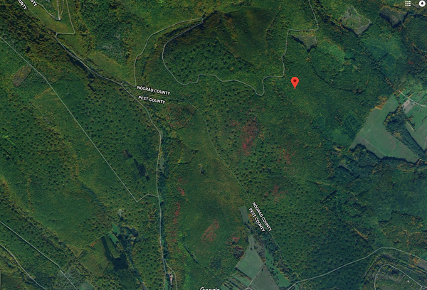 Börzsöny mägede metsad näevad google mapsi piltidelt nendes tehtud häilraiete tõttu välja üsna pitsilised.
